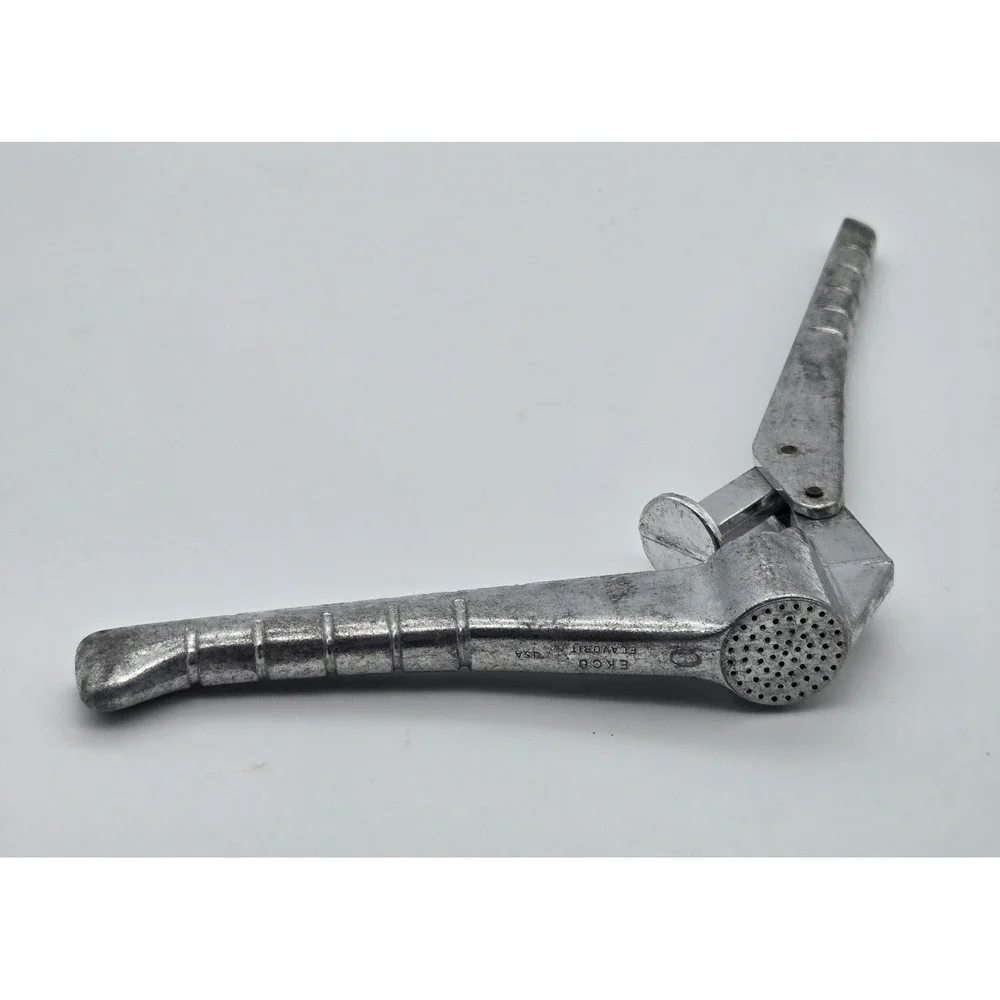 Ekco FlavoRit Garlic Onion Juicer Press Style Plunger Vintage Metal USA‎